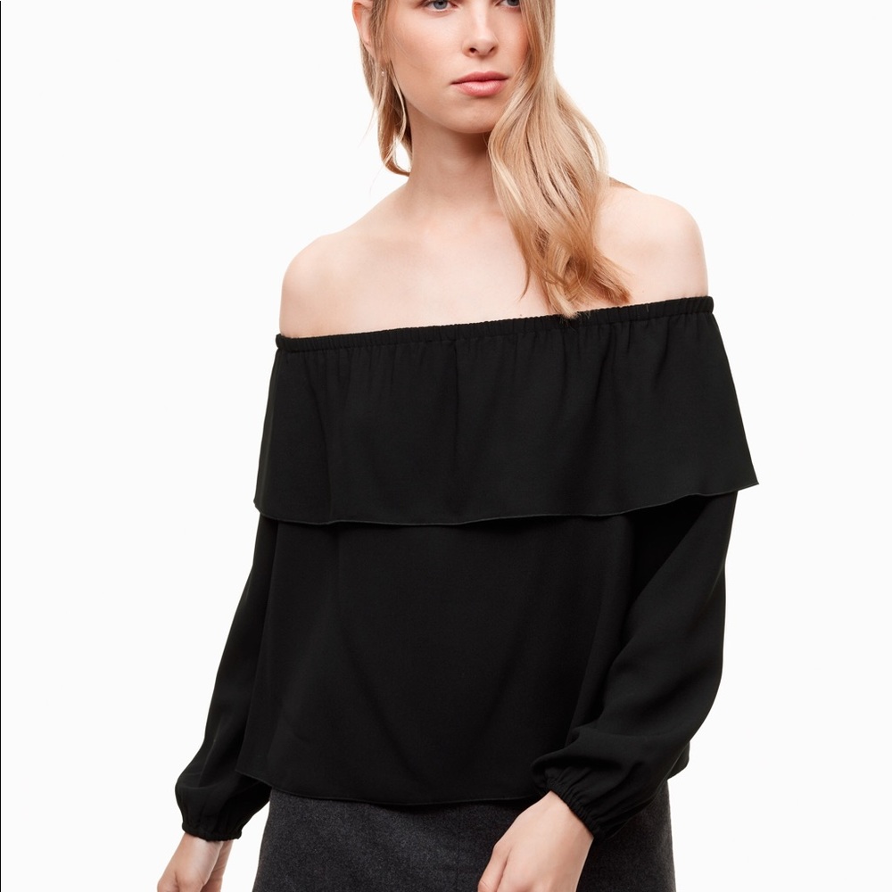 Aritzia Wilfred Morel Blouse in Black - Picture 2 of 4